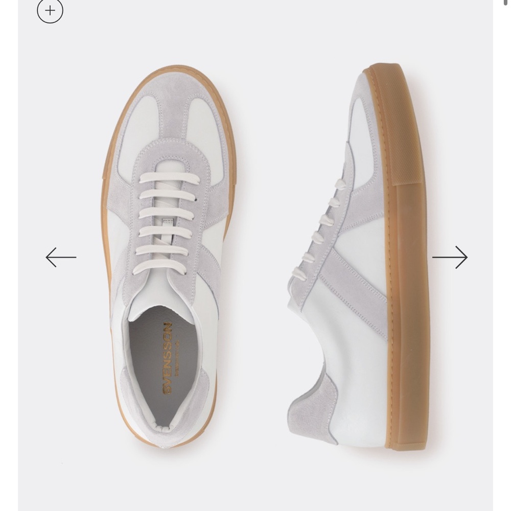 SVENSSON White & Beige Leather Sneaker - Men's Casual Trainer